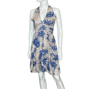 BCBGMAXAZRIA Tropical Print Halter Mini Dress Women’s Sz XXS